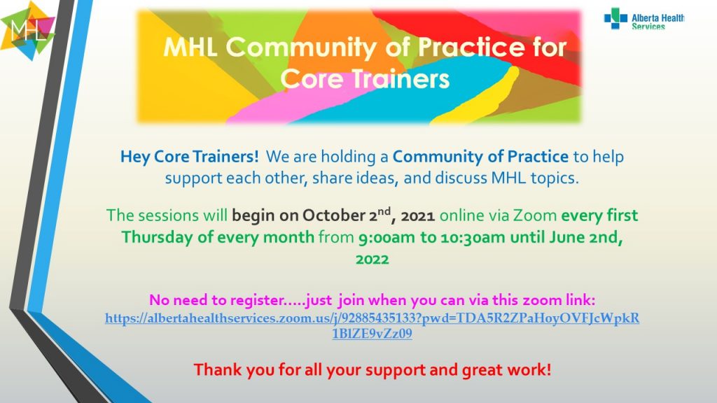 Community of Practice Poster 2021